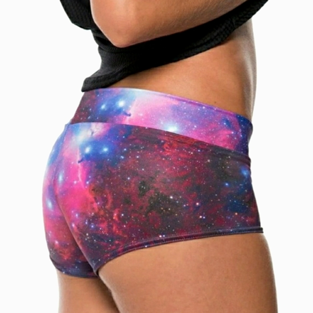 Blackmilk Galaxy Print Athletic Shorts